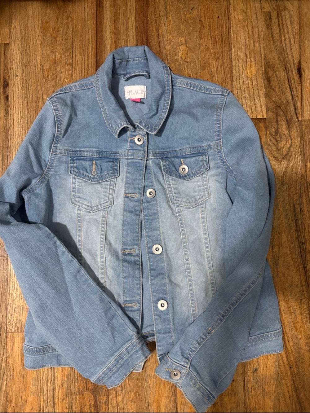 The Children's Place Light Wash Denim Jacket - Pale Blue